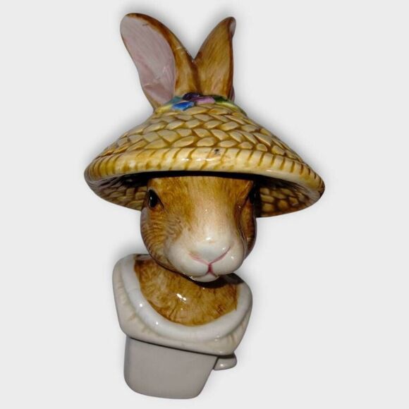 Fitz & Floyd Rabbit Tea Pot Old World Vintage Easter Spring Ceramic Classic - Picture 8 of 9